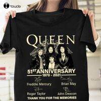 Queen Band 51ของขวัญวันครบรอบสำหรับแฟนๆร็อค Unisex T คอกลมแขนลำลองขาสั้นแฟชั่นพิมพ์ลาย100%