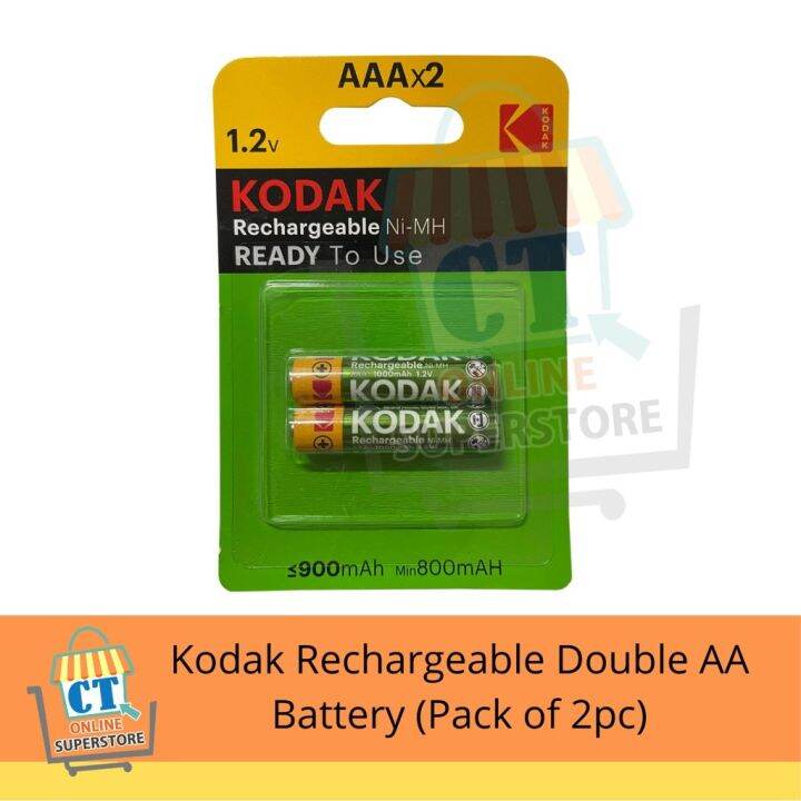 Kodak Rechargeable Double AAA Battery (Pack of 2pc) Lazada PH