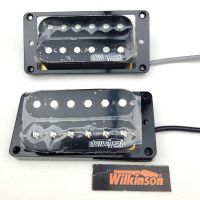 Wilkinson WOHHB ปิ๊กอัพ Gitar Elektrik สีน้ำมัน Ganda Terbuka Hitam (Pasjangan &amp; Leher)