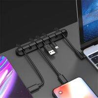 Meja Manajemen Kabel Silikon Organiser Earphone USB Klip Pengisi Daya Kabel Data Line Pemegang Kabel Kabel Klip Aksesori Meja