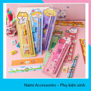 Bộ dụng cụ học tập 5 món Màu Pastel