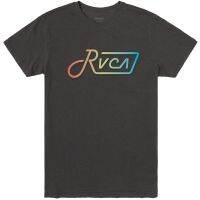 RVCA logo graphic cotton O-neck T-shirt for men