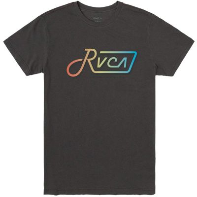 RVCA logo graphic cotton O-neck T-shirt for men