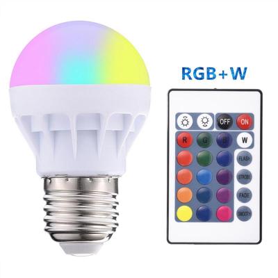 E27 B22 RGBW LED Bulb Lights 4W 7W 10W 15W 110V 220V Lampada Changeable Colorful RGB LED Lamp With IR Remote Control