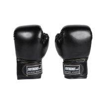 Black 2Pcs Muay Thai Competition Glove PU Leather Sponge Boxing Training Mitts Professional Breathable For Kids For Children Training