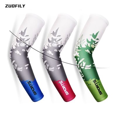 1Pair Cool Men Sport Cycling Running Bicycle Fishing UV Sun Protection Cuff Cover Protective Arm Sleeve Bike Arm Warmers Sleeves Sleeves