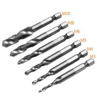 เกลียว M3 M4 M5 M6 M8 M10 สกรูแตะเจาะ บิต HSS Taps Countersink Deburr เมตริกเหล็กความเร็วสูง 1/4 IN Quick Change Hex Shank