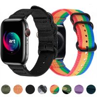 Tali nilon untuk jam tangan Apple tali nilon untuk jam tangan Apple Ultra 49mm 8 7 45mm 41mm tali gelang kepang bersirkulasi untuk iwatch 6 5 4 3 SE 44mm 42mm 40mm