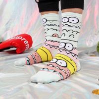 Personalized anime print socks fashion funny novelty cartoon men women sock comfort happy colorful stitching cotton socks