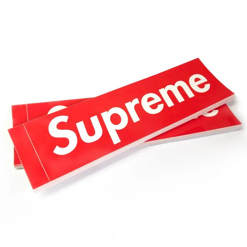 Red Kuroshio brand supreme luggage sticker easy to tear laptop scooter sup  large sticker.