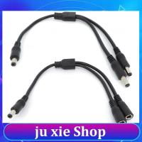 JuXie store 10A 18awg 19V 24V 12v 2 way DC 1 male to 2 male female Splitter connector Power supply adapter extension Cable 5.5x2.1mm Plug