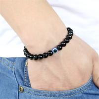 ( Men Evil Eye Beads สร้อยข้อมือลูกปัดช่วยบรรเทาความเครียด