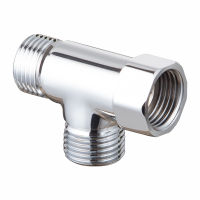 Flexible Toilet Connector 12in T Valve Bathroom Faucet Accessories ss Angle Valves Water Sink Basin 3 Ways Diverter Valve