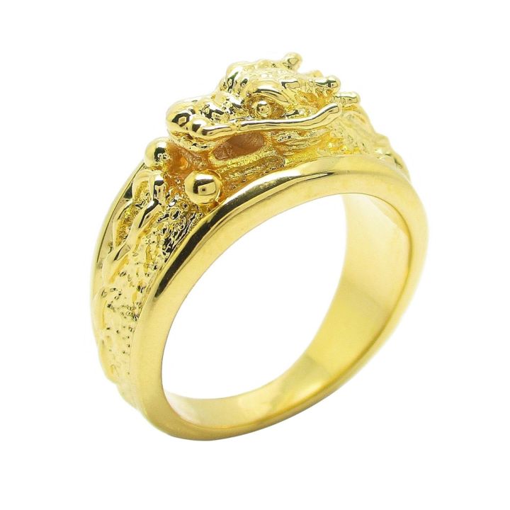 แหวนทอง-แหวนแกะสลักลาย-แหวนมังกร-แหวนชุบทอง-บริการเก็บเงินปลายทาง