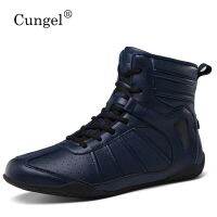 Professional Unisex High-top Wrestling Shoes Boxing Fighting Training Boots Outdoor Sports Breathable Wearable Sneakers