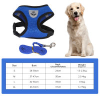 2021Adjustable Dog Traction Rope Chest Strap Traction Rope Vest Collar Traction Traction Belt Breathable Cat And Dog Accessories