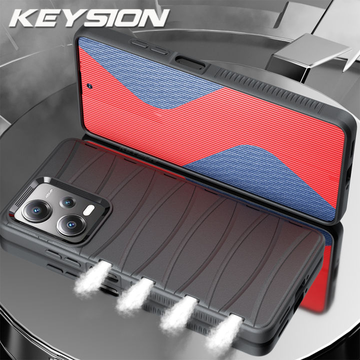 Keysion เคสสำหรับ Xiaomi ตัวกระจายความร้อนโทรศัพท์ซิลิโคนกันกระแทก Poco X5 Pro 5g เคสสำหรับ