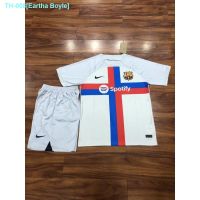 ﹊❂✹ 2223 New Men Barcelona Second Away Football Jersey Set White Short Sleeve Tops Short Pants Jersey Set Size S-2XL Barcelona Men Football Jersey Set