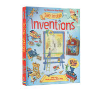 Original English Usborne see inside inventions inside series of inventions and creations cardboard flip book Usborne childrens science awareness picture book