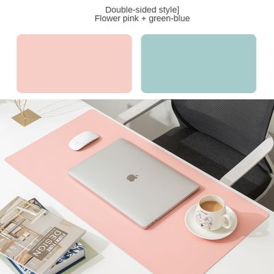 Double-side Portable Large Mouse Pad Gamer Waterproof PU Leather Suede Desk Mat Computer Mousepad Keyboard Table Cover