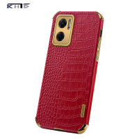 KHTD สำหรับ Xiaomi Redmi 10 5G เคสโทรศัพท์หนังจระเข้เนื้อกล้องป้องกันโลหะกรอบโลหะอ่อน TPU กันกระแทกฝาหลังเคส