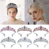 STYLISH HandA เครื่องประดับ ที่คาดผมเจ้าสาว งานแต่งงาน เครื่องประดับผมเจ้าสาว Silver Tiara Crown พร้อมหวี มงกุฎ Rhinestone เจ้าหญิง ที่คาดผมคริสตัล