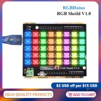 【☄New Arrival☄】 fuchijin77 ไฟไฟ Rgb Led Matrix V1.0 Rgbduino Sheild 8*5พิกเซล Rgb Led Matrix สำหรับ Raspberry Pi 4 Arduino Mega 2560 Rgbduino Uno V1.1