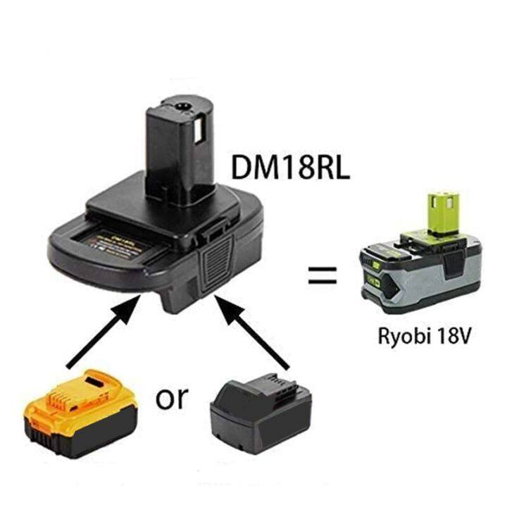 อะแดปเตอร์แปลงยูเอสบีแบตเตอรี่-dm18rl-สำหรับแบตเตอรี่มิลวอกี-ดิวอลต์แบตเตอรี่20v-18v-สำหรับแบตเตอรี่-ryobi-18v-ตัวแปลง-gratis-ongkir