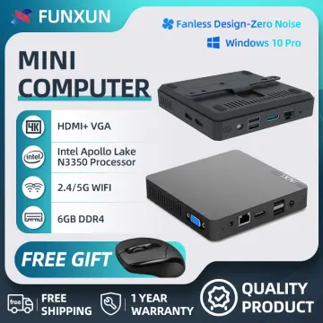 Cheap Mini PC Windows 10 Pro Mini Computer 6GB RAM Desktop Computer Intel  N3350 Dual WiFi Dual-Screen Display Support 4K USB 3.0 Gigabit Ethernet  HDMI VGA