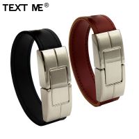 TEXT ME black brown leather Wrist model usb flash drive usb 2.0 4GB 8GB 16GB 32GB 64GB pen drive