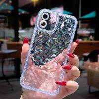 เคสโทรศศัพท์ลายติดเพชรแวววาวคริสตัลใสสำหรับ iPhone 13 12 11 Pro Max X XR XS Max 14 Pro ฝาหลังแบบนิ่มโปร่งใสกันกระแทก