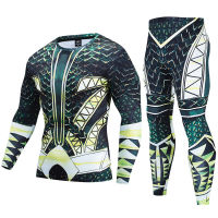 ยิมฟิตเนสผู้ชาย T Racksuits Rashguard การบีบอัดชุดกีฬาแห้งเร็ววิ่งชุดผู้ชายเสื้อผ้า Joggers การฝึกอบรมกีฬา