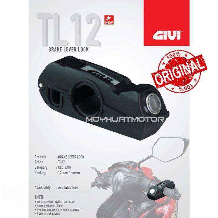 Original GIVI LEVER LOCK / BRAKE LEVER LOCK / TL 12 / SECURITY LOCK