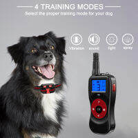 Dog Anti-Bark Training Collar Adjustable Remote Control Waterproof Automatic Barking Stopper for Outdoor Gadget