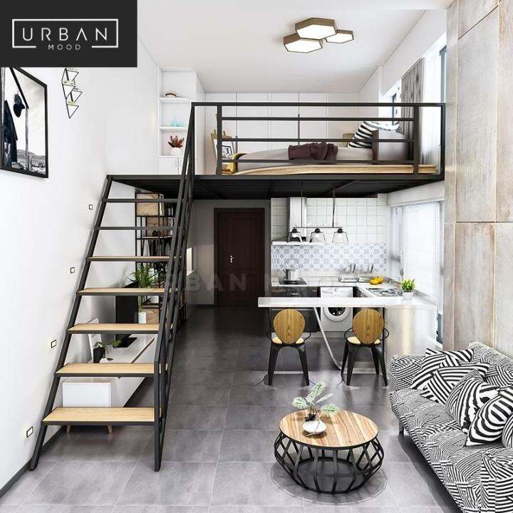 PIERSON Modern Industrial Loft Bed Lazada Singapore