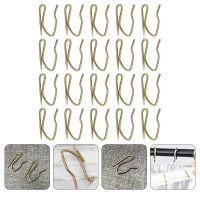 50 Pcs Curtain Drapery Stainless Steel Hooks Shaped Metal Shower Clips Ornament Hanging Hangers Jewelry Rods