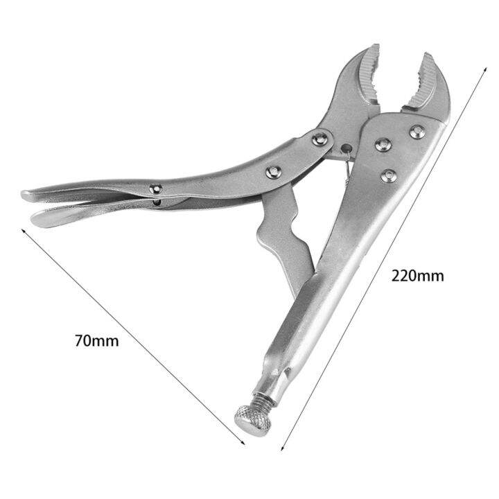 คีมล็อค-ปากโค้ง-ขนาด-10-นิ้ว-เนื้อเหล็ก-คีมล๊อใช้ในบ้าน-น้ำหนักเบาและพกพา-locking-pliers