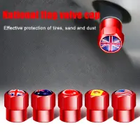 4PcsSet Car Wheel Tire Valve Caps Stem Cover Auto Styling National Flags for VW Suzuki BMW Audi FIAT Mazda Toyota