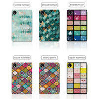 เคสแท็บเล็ตสําหรับ HUAWEI MatePad Pro 11-นิ้วรูปแบบสี่เหลี่ยมที่มีสีสันการป้องกันแบบรวมทุกอย่างฝาครอบขาตั้งพับพลิกได้ด้วยฟังก์ชั่นการนอนหลับและปลุกอัตโนมัติ