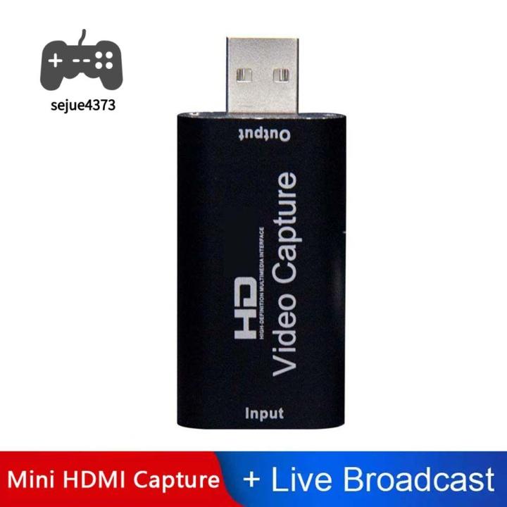 sejue4373-usb2-0-hd-เครื่องบันทึกเกม-hdmi-เข้ากันได้กับ-usb-บันทึกวิดีโอสตรีมมิ่งสดออกอากาศวิดีโอ-hdmi-การ์ดบันทึก-hdmi-ไปยัง-usb-usb-2-0การ์ดบันทึกการ์ดบันทึกวิดีโอ