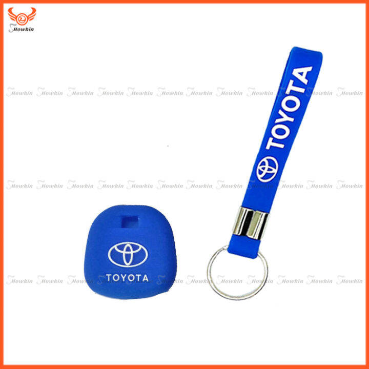 เคสกุญแจสำหรับ-toyota-key-fob-key-cover-พร้อมพวงกุญแจโลโก้