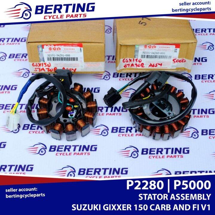 SGP STATOR ASSEMBLY Suzuki Gixxer 150 Carb and FI V1 Genuine 3210134J01000 3210134JA0000