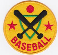 iron on patch Embroidery Baseball Sport USA 7.5 cm เบสบอล กีฬา ตัวรีด เย็บติดผ้าประเทศไทย โลโก้ปัก มีกาวสำหรับรีด ตกแต่งเสื้อผ้า