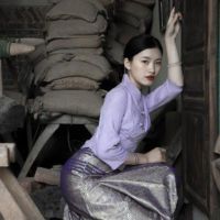 ▩  Xishuangbanna peaceful type amorous feelings of Thailand wrap skirt rather the dai water-splashing festival dress fresh purple people set