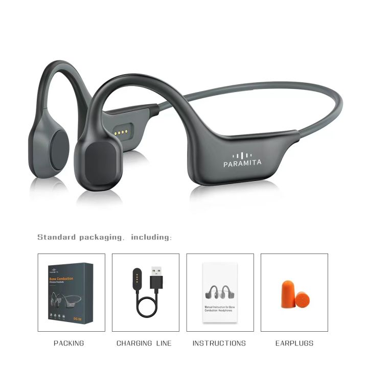 paramita-real-bone-conduction-headphones-หูฟังไร้สายบลูทูธชุดหูฟังกีฬากันน้ำพร้อมไมโครโฟนสำหรับวิ่งออกกำลังกาย