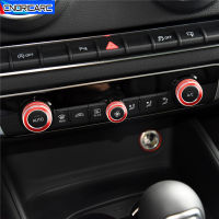 Car Styling AC Heater Climate Control Knob Switch Knobs Buttons Cover Stickers Trim For Audi A3 8V S3 2014-2019 Auto Accessories