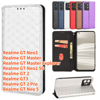 เคสกระเป๋าสตางค์หนังพลิก3D สำหรับ Realme GT Master Explorer Realme GT Neo3 Realme GT Neo 5 Realme GT Neo2รูปแบบสเตอริโอธุรกิจช่องเสียบบัตรเคสพับได้สำหรับ Realme GT 2 Realme GT 2 Pro PU นิ่ม Realme กระเป๋าสตางค์ TPU เคสโทรศัพท์