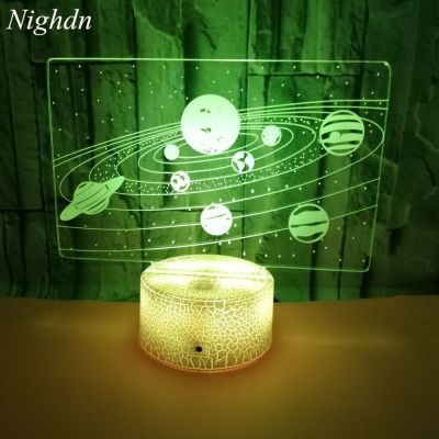 Nighdn Universe 3D Night Light for Kids Bedroom Decoration 3D LED Optical Illusion Lamp Birthday Christmas Gifts for Boys Girls