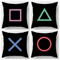 Game Console Button Black Art Design Pillow Case Novelty Game Decor Cushion Cover Cool Gamer Gifts Home Decor 45x45