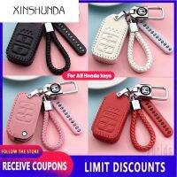 XDS เคสกุญแจคุณภาพสูงสำหรับ Honda Key Key เคสกุญแจรีโมทพร้อมที่ใส่กุญแจ Fod พวงกุญแจโลโก้รถสร้างสรรค์ผู้ชายแฟชั่นโลหะอัลลอยด์สุดสร้างสรรค์ของขวัญพวงกุญแจโซ่สำหรับผู้หญิง CR-V แจ๊สแอคคอร์ด Odyssey Brio Mobilio ใส่ได้พอดีกับ HR-V CR-Z นักบิน CRX Freed